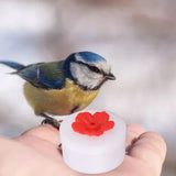 4pcs Hummingbird Feeder Flower Shaped Handheld Bird Feeder Wild Bird Feeding Tool for Outdoor Garden Yard Red - Extra Image