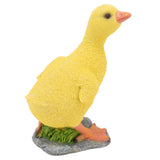 Garden Duck Statue Outdoor Yard Resin Cute Animal Lawn Figurine Patio Ornament Sculpture Art Yellow