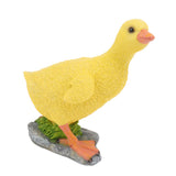 Garden Duck Statue Outdoor Yard Resin Cute Animal Lawn Figurine Patio Ornament Sculpture Art Yellow