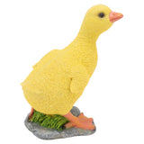 Garden Duck Statue Outdoor Yard Resin Cute Animal Lawn Figurine Patio Ornament Sculpture Art Yellow