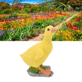 Garden Duck Statue Outdoor Yard Resin Cute Animal Lawn Figurine Patio Ornament Sculpture Art Yellow - Extra Image
