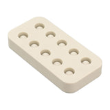 Wax Queen Grafting Cups Silicone Mold Beekeeping Beeswax Queen Cell Cups Making Mold 2 Rows 96x48x14mm - Side View