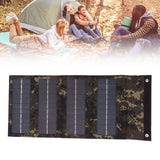 40W 4 Fold Solar Panel Charging Bag Folding Bag Foldable Monocrystalline Solar Panel Charger for Outdoor Camping Hiking Emergency Charging Camouflage
