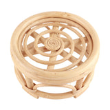 Rattan Indoor Plant Stand Round Shape Natural Plant Rack Handmade Rattan Planter Stand for Home Garden Yard Small - Front View