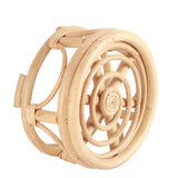 Rattan Indoor Plant Stand Round Shape Natural Plant Rack Handmade Rattan Planter Stand for Home Garden Yard Small