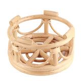 Rattan Indoor Plant Stand Round Shape Natural Plant Rack Handmade Rattan Planter Stand for Home Garden Yard Small - Low Angle