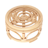 Rattan Indoor Plant Stand Round Shape Natural Plant Rack Handmade Rattan Planter Stand for Home Garden Yard Small - Extra Image