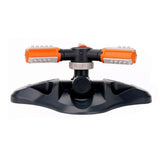 Lawn Sprinkler 3 Arm Nozzles 360° Auto Rotating Irrigation Water Sprinkler for Yard Garden Orange - Front View