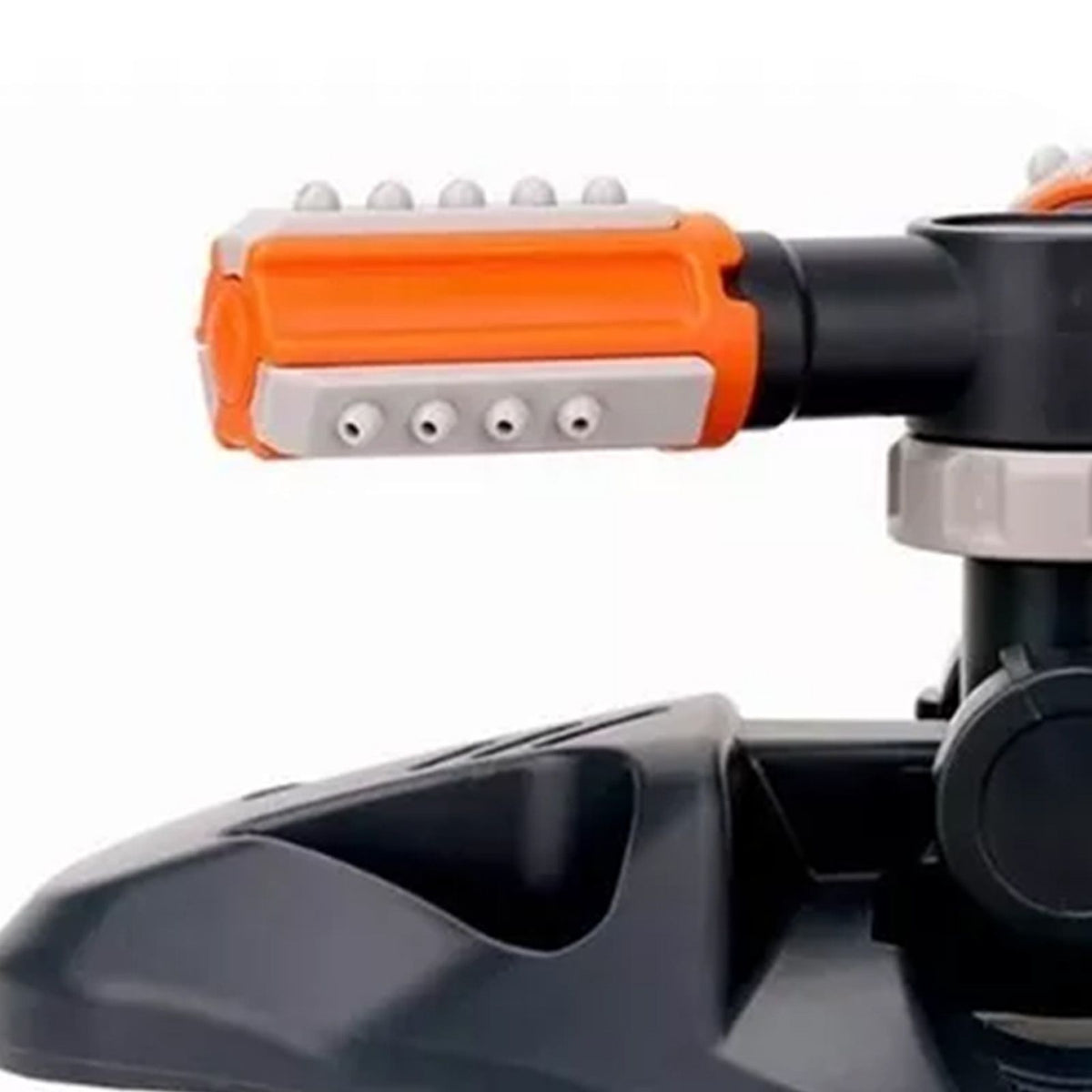 Lawn Sprinkler 3 Arm Nozzles 360° Auto Rotating Irrigation Water Sprinkler for Yard Garden Orange