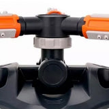 Lawn Sprinkler 3 Arm Nozzles 360° Auto Rotating Irrigation Water Sprinkler for Yard Garden Orange