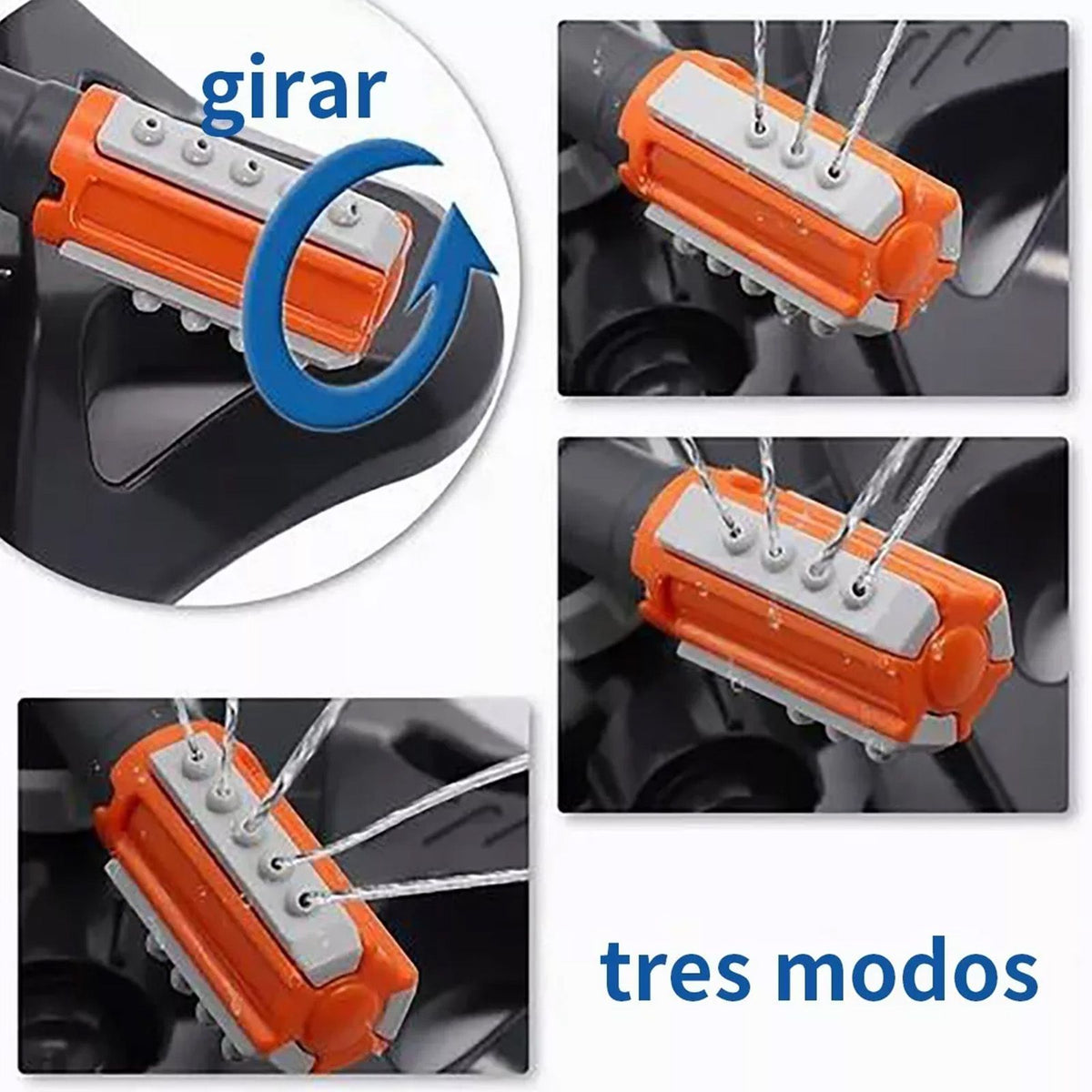 Lawn Sprinkler 3 Arm Nozzles 360° Auto Rotating Irrigation Water Sprinkler for Yard Garden Orange