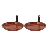 Tree Mounted Bird Feeder Tree Mounted Bird Bath Bowl with Heavy Duty Metal Ring for Backyard Terrace 2 Pot and 2 Bracket
