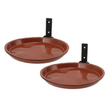Tree Mounted Bird Feeder Tree Mounted Bird Bath Bowl with Heavy Duty Metal Ring for Backyard Terrace 2 Pot and 2 Bracket