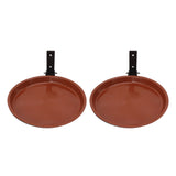 Tree Mounted Bird Feeder Tree Mounted Bird Bath Bowl with Heavy Duty Metal Ring for Backyard Terrace 2 Pot and 2 Bracket