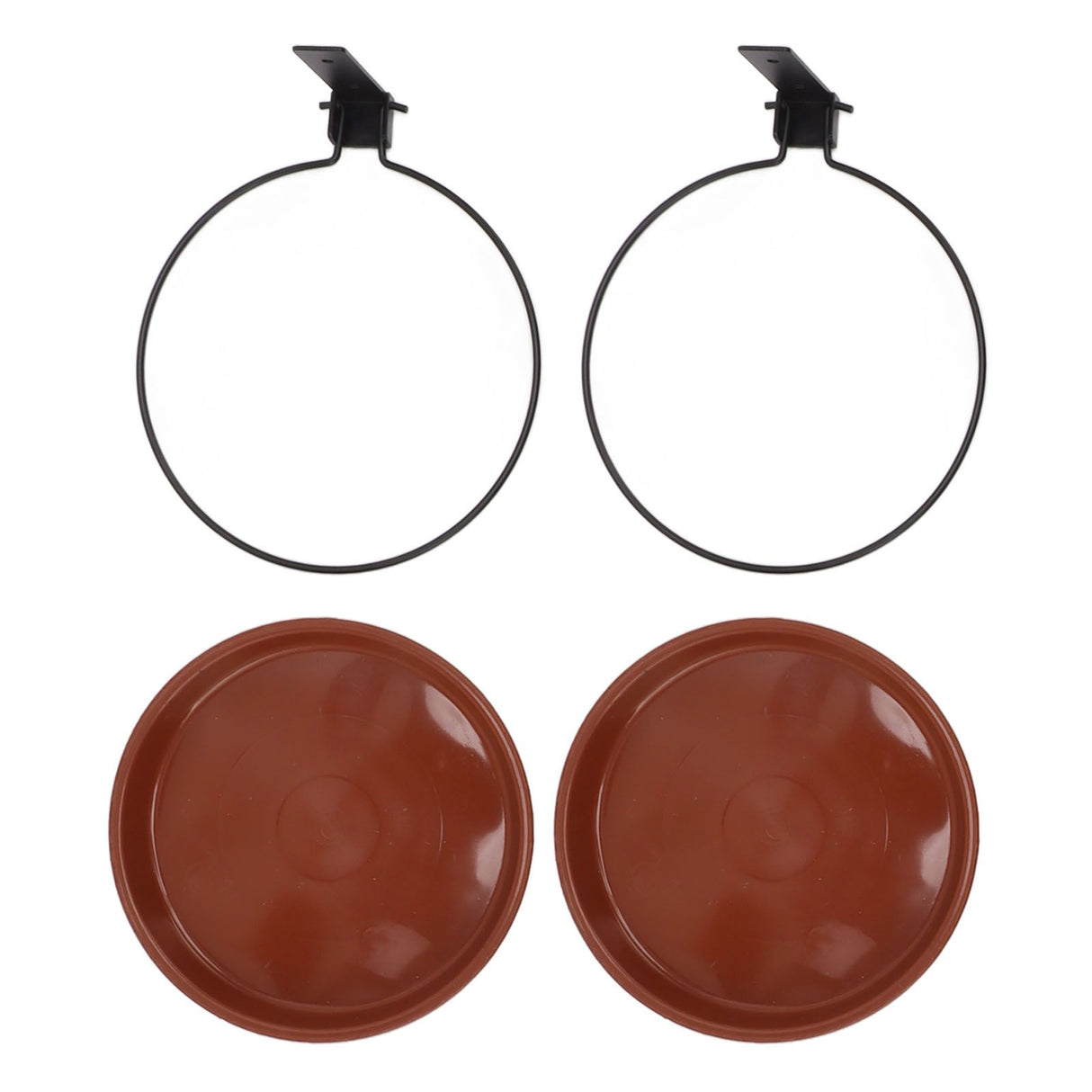 Tree Mounted Bird Feeder Tree Mounted Bird Bath Bowl with Heavy Duty Metal Ring for Backyard Terrace 2 Pot and 2 Bracket
