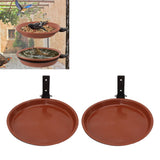 Tree Mounted Bird Feeder Tree Mounted Bird Bath Bowl with Heavy Duty Metal Ring for Backyard Terrace 2 Pot and 2 Bracket