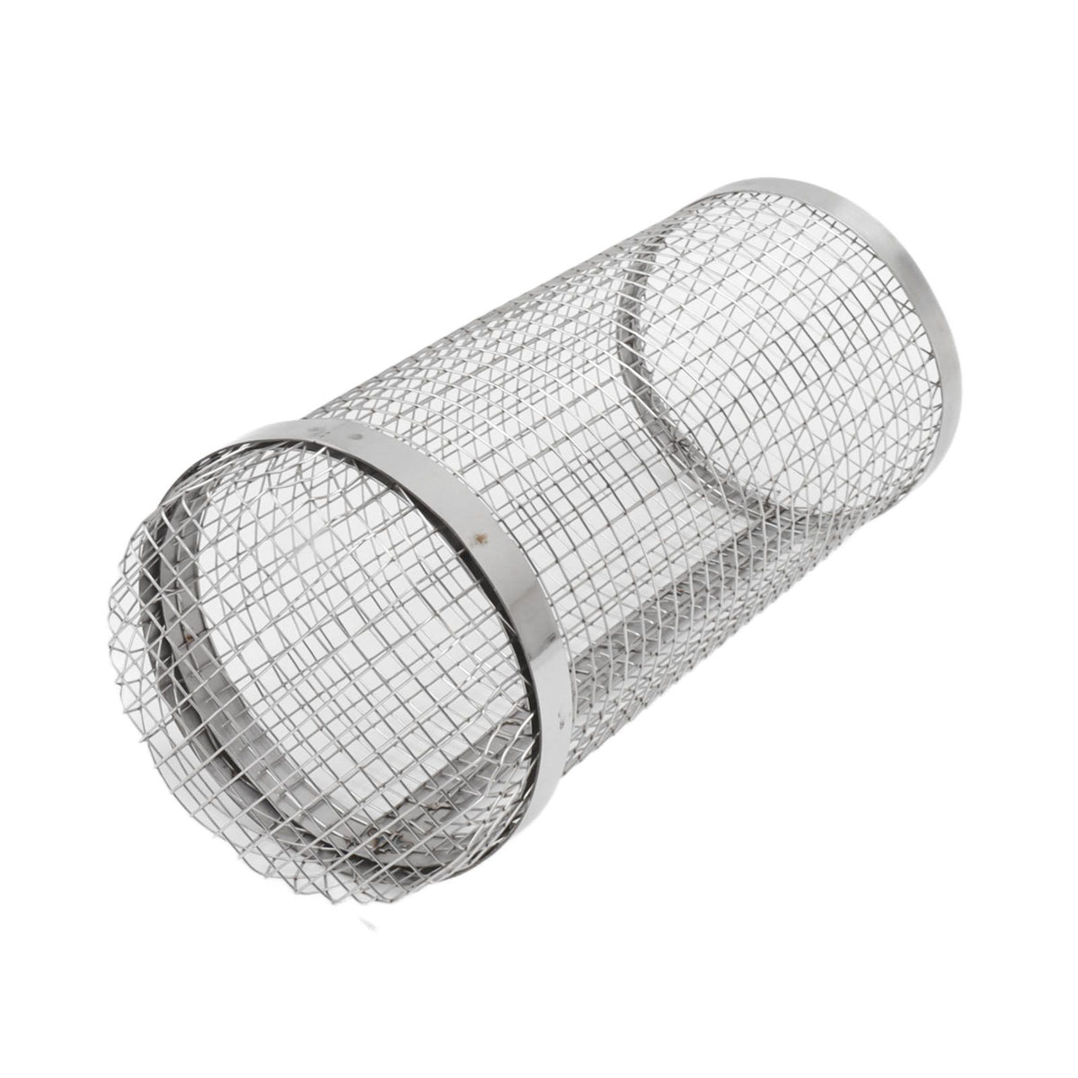 Barbecue Grilling Basket Stainless Steel Heat Resistant Rust Prevention BBQ Grill Cage with Hook for Camping Party 30cm/11.8in
