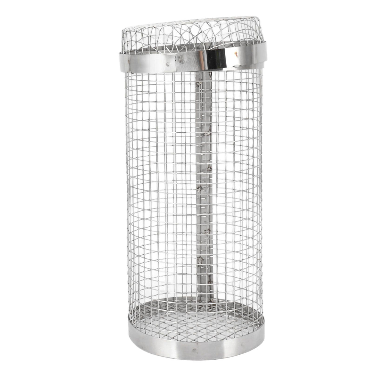Barbecue Grilling Basket Stainless Steel Heat Resistant Rust Prevention BBQ Grill Cage with Hook for Camping Party 30cm/11.8in
