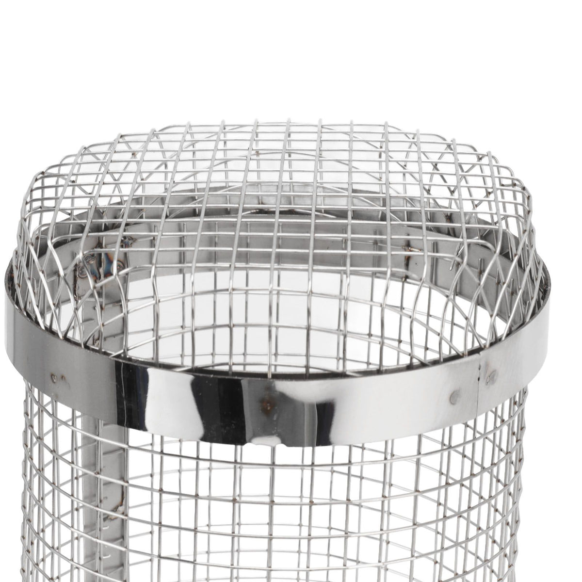 Barbecue Grilling Basket Stainless Steel Heat Resistant Rust Prevention BBQ Grill Cage with Hook for Camping Party 30cm/11.8in