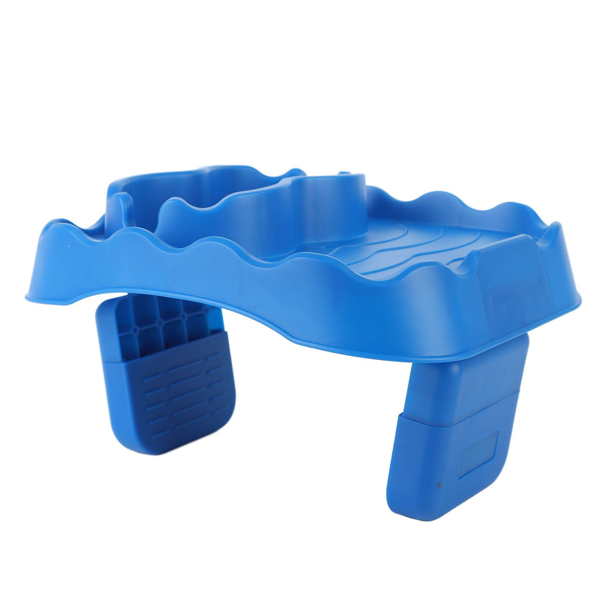 Hot Tub Table Tray with Drain Holes Anti Slip Adjustable Hot Tub Side Table for Swimming Pools SPA Bathtub Blue