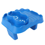 Hot Tub Table Tray with Drain Holes Anti Slip Adjustable Hot Tub Side Table for Swimming Pools SPA Bathtub Blue - 45-Degree Angle