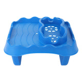 Hot Tub Table Tray with Drain Holes Anti Slip Adjustable Hot Tub Side Table for Swimming Pools SPA Bathtub Blue