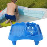 Hot Tub Table Tray with Drain Holes Anti Slip Adjustable Hot Tub Side Table for Swimming Pools SPA Bathtub Blue