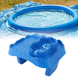 Hot Tub Table Tray with Drain Holes Anti Slip Adjustable Hot Tub Side Table for Swimming Pools SPA Bathtub Blue