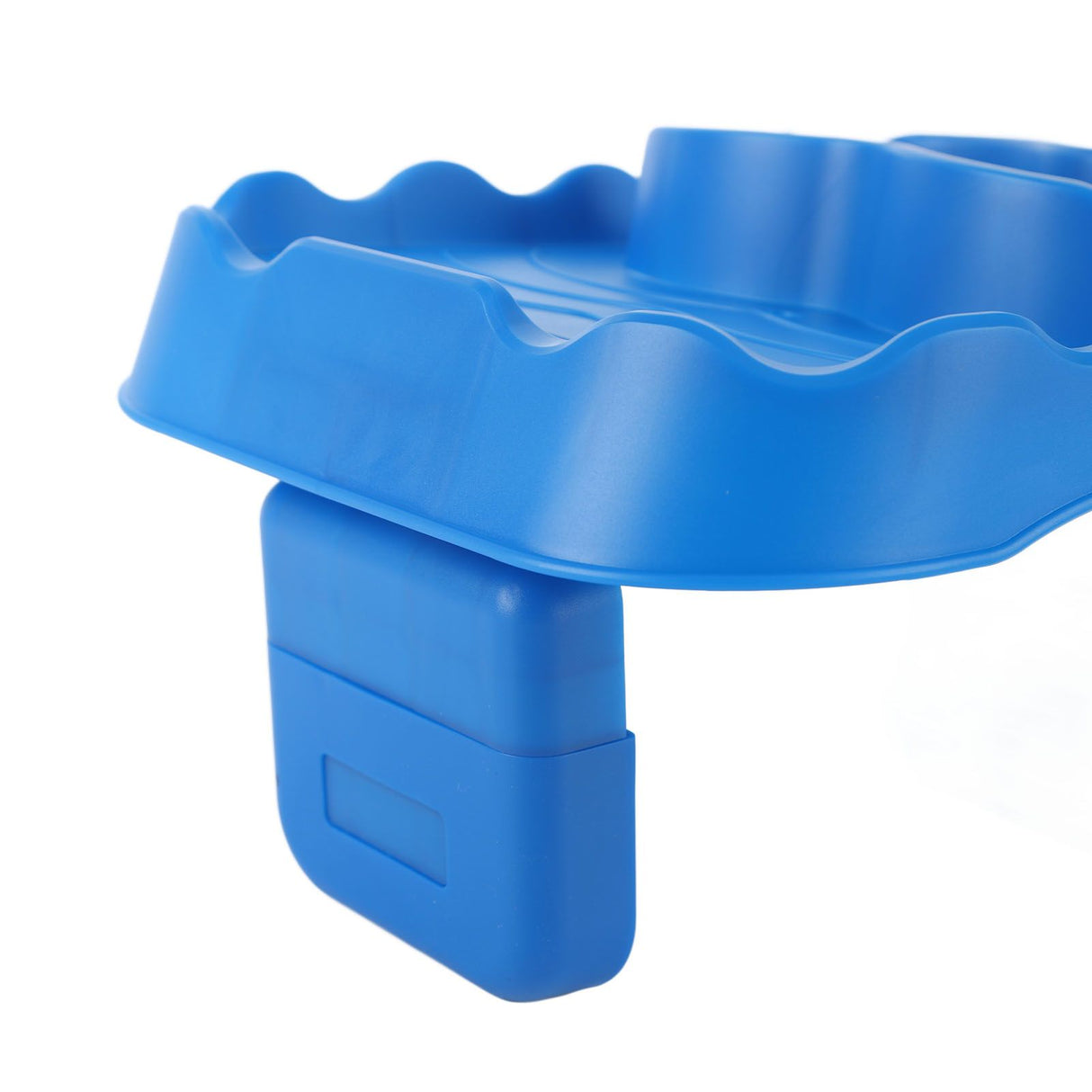 Hot Tub Table Tray with Drain Holes Anti Slip Adjustable Hot Tub Side Table for Swimming Pools SPA Bathtub Blue