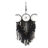Dream Catcher Hand Woven Minimalist Home Wall Decoration for Living Room Study Cafe Bedroom Black