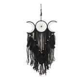Dream Catcher Hand Woven Minimalist Home Wall Decoration for Living Room Study Cafe Bedroom Black