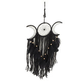 Dream Catcher Hand Woven Minimalist Home Wall Decoration for Living Room Study Cafe Bedroom Black