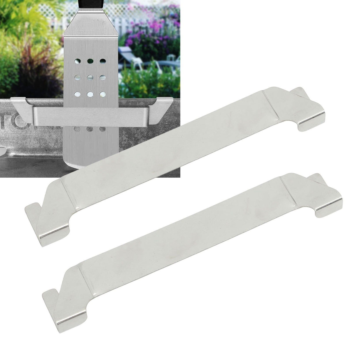 2pcs Stainless Steel Griddle Spatula Holder Griddle Tool Holder Barbecue Tool Hold Rack Griddle Accessories