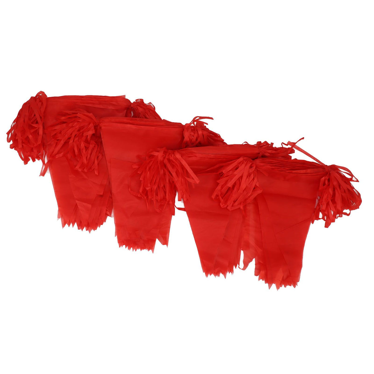 2 Bag Party Banner Triangle Shape Anti Fade Decorative Pennants Flag for Party Decoration 200m Red Rope Red Flag 2 Bag