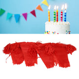 2 Bag Party Banner Triangle Shape Anti Fade Decorative Pennants Flag for Party Decoration 200m Red Rope Red Flag 2 Bag - Extra Image