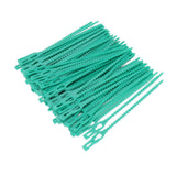 300Pcs Green Zip Garden Soft Tie 13cm Length Reusable Support Soft Wire Vine Zip Garden Tie Set