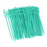300Pcs Green Zip Garden Soft Tie 13cm Length Reusable Support Soft Wire Vine Zip Garden Tie Set - Low Angle