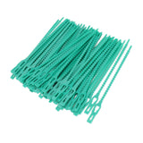 300Pcs Green Zip Garden Soft Tie 13cm Length Reusable Support Soft Wire Vine Zip Garden Tie Set