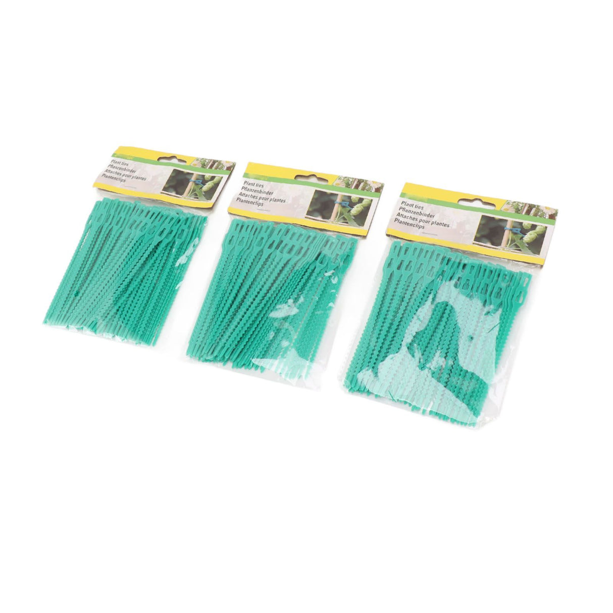 300Pcs Green Zip Garden Soft Tie 13cm Length Reusable Support Soft Wire Vine Zip Garden Tie Set
