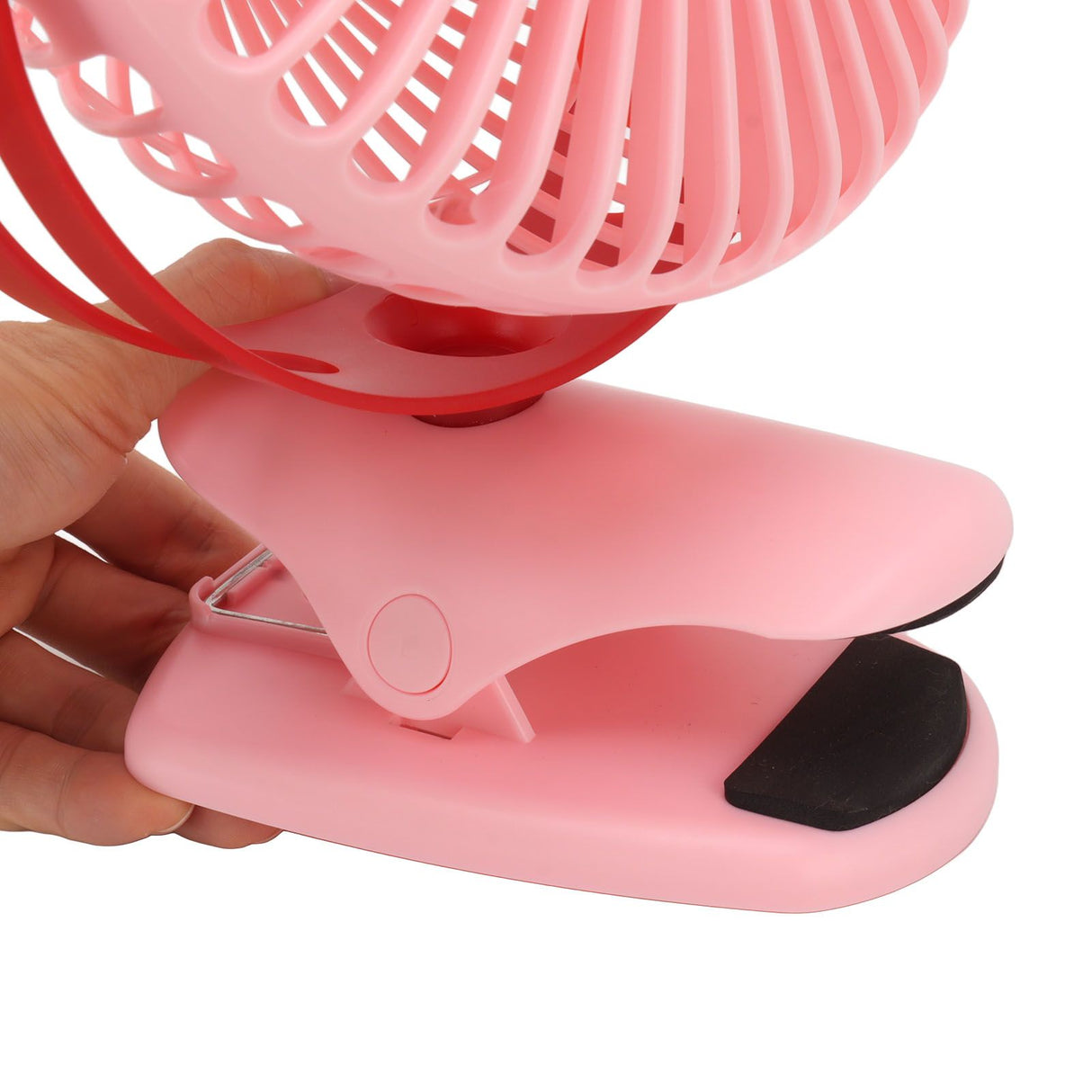 10W Monocrystalline Silicon Solar Ventilator Brushless Double Sided Rotation Solar Panel Powered Portable Cooling Fan for RV Travel Pet Pink