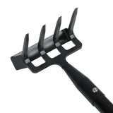 Weeding Rake Adjustable Length Stainless Steel Ergonomic Handle Hand Rake Garden Tool for Cultivating Loosening 4 Sections - Extra Image
