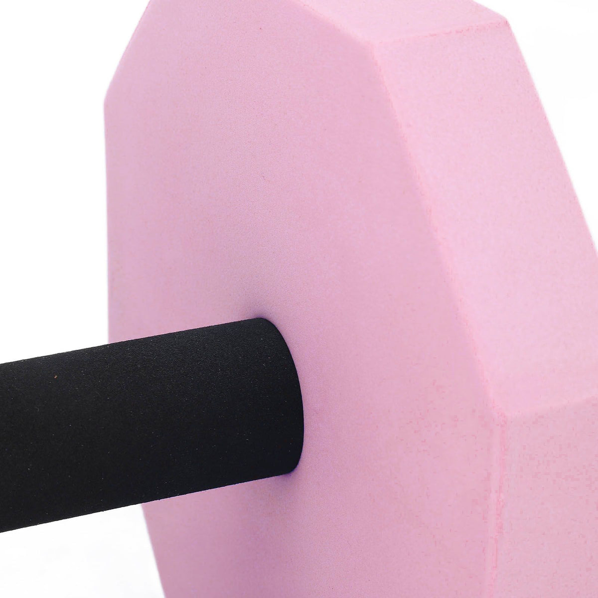 2Pcs High Density EVA Foam Dumbbell Set Aquatic Exercise Dumbbells for Men Women Indoor Swimming Pools Aerobic Fitness Rehabilitation Training Diamond Shaped Pink White Pink