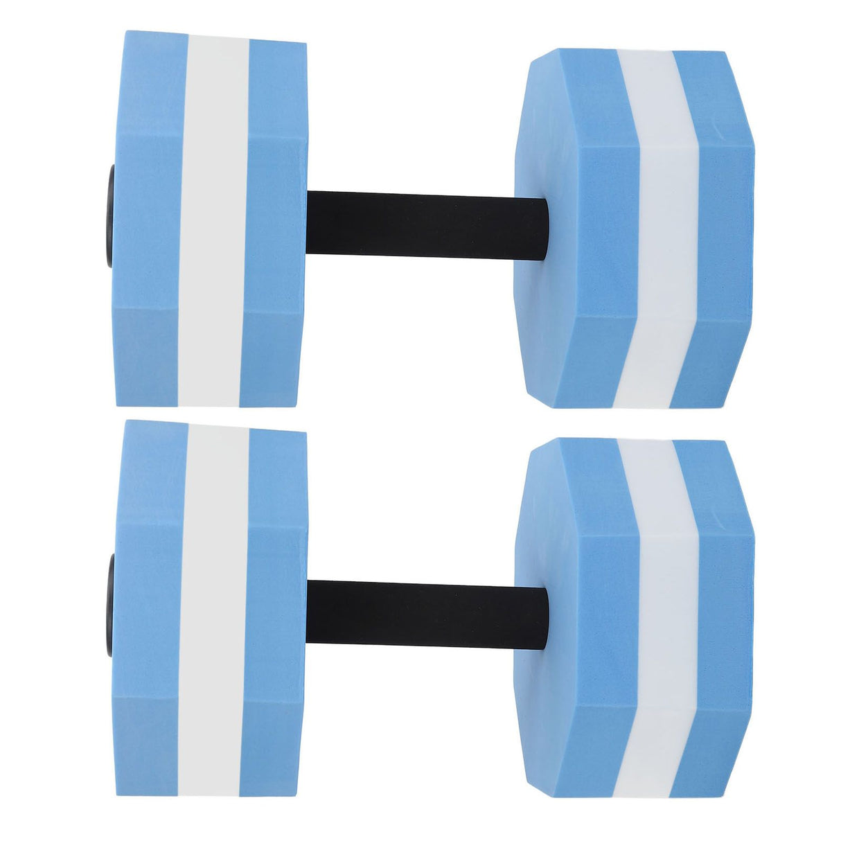 2Pcs High Density EVA Foam Dumbbell Set Aquatic Exercise Dumbbells for Men Women Indoor Swimming Pools Aerobic Fitness Rehabilitation Training Diamond Shaped Blue White Blue