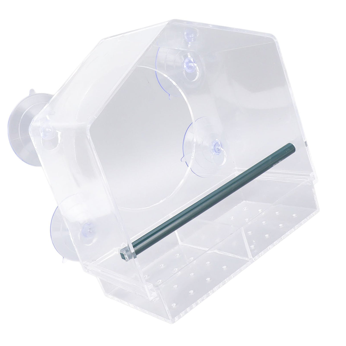 Window Bird Feeder Clear Sturdy Acrylic Window Bird House Feeder with 4 Suction Cups