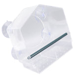 Window Bird Feeder Clear Sturdy Acrylic Window Bird House Feeder with 4 Suction Cups - Top-Down View