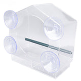 Window Bird Feeder Clear Sturdy Acrylic Window Bird House Feeder with 4 Suction Cups - 45-Degree Angle