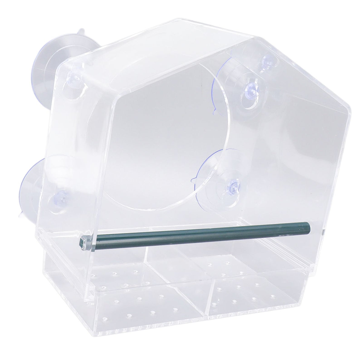 Window Bird Feeder Clear Sturdy Acrylic Window Bird House Feeder with 4 Suction Cups