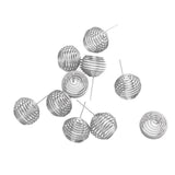 100pcs Fertilizer Mesh Basket Stainless Steel Garden Nutrition Cups Small Size Bonsai Fertilization Basket for Garden Yard Home - Front View