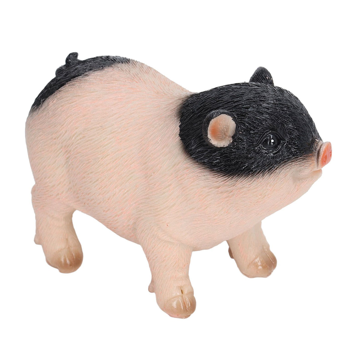 Cute Pig Garden Statue Resin Animals Figurine Outdoor Sculpture Resin Lawn Ornament Mini Pink Black