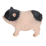 Cute Pig Garden Statue Resin Animals Figurine Outdoor Sculpture Resin Lawn Ornament Mini Pink Black - Rear View